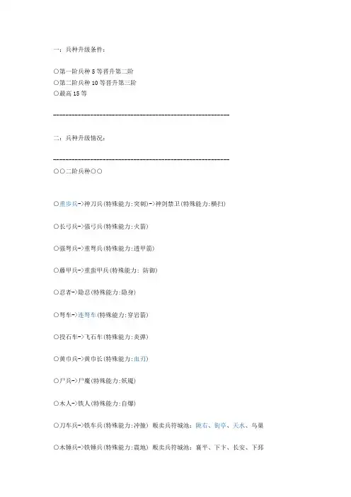 三国群英传7全兵种三国群英传所有兵种