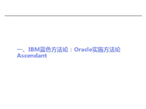 IBM蓝色方法论：Oracle实施方法论Ascendant