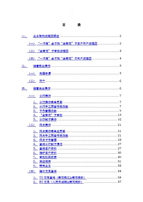 国际借记卡业务操作手册