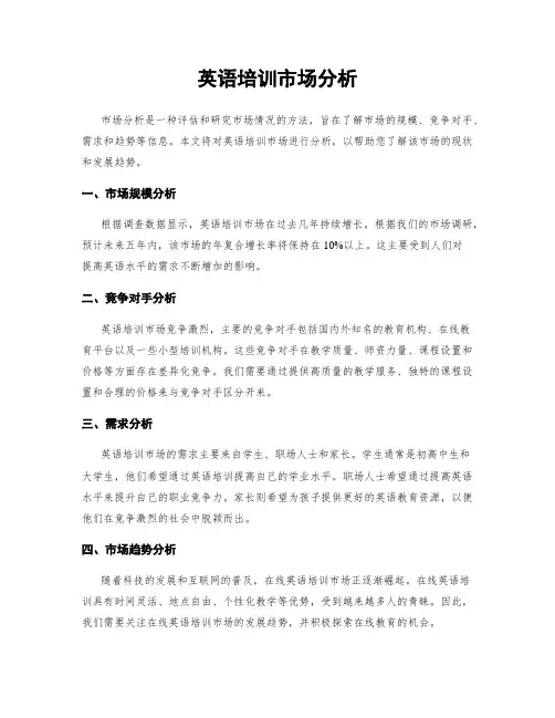 英语培训市场分析