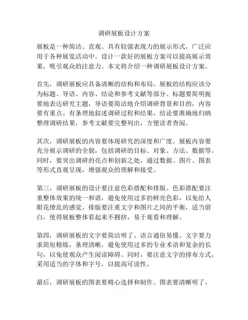 调研展板设计方案