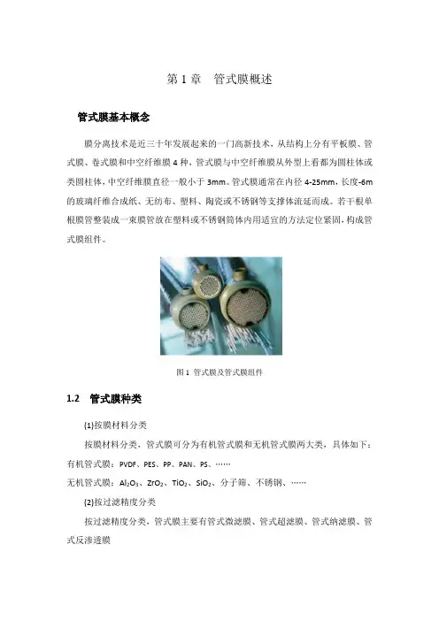 第1章管式膜概述