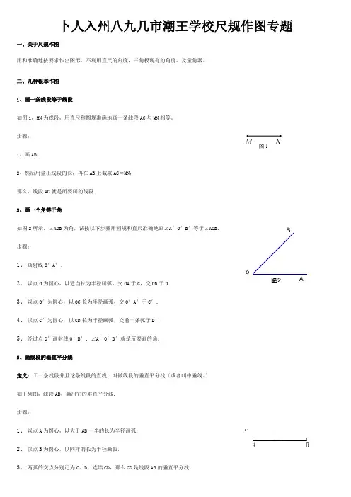 九年级数学中考专项训练：尺规作图题项训练 试题