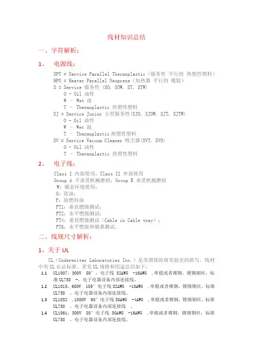 线材知识总结