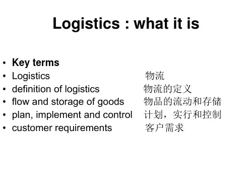 物流专业英语词汇.