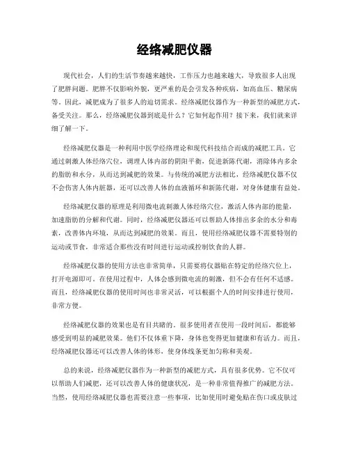 经络减肥仪器