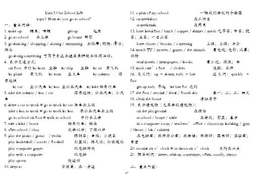 七年级英语下册重要知识点和语法点归纳仁爱版