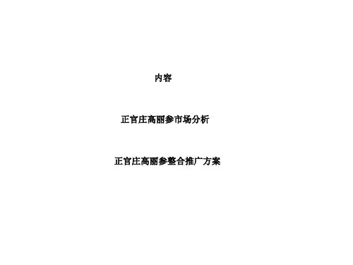 正官庄高丽参市场分析-正官庄高丽参整合推广方案