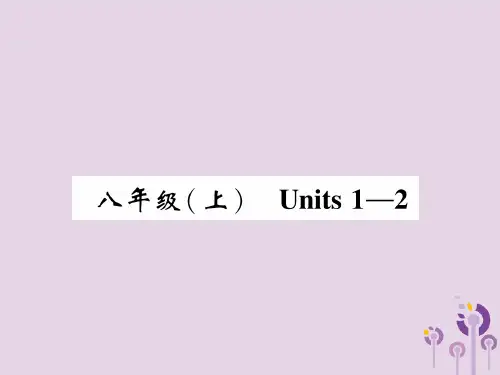 【人教新目标】2020版中考英语教材知识梳理：八上Units1~2精讲精练ppt课件2