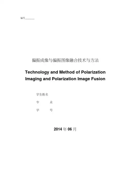偏振成像及偏振图像融合技术与方法