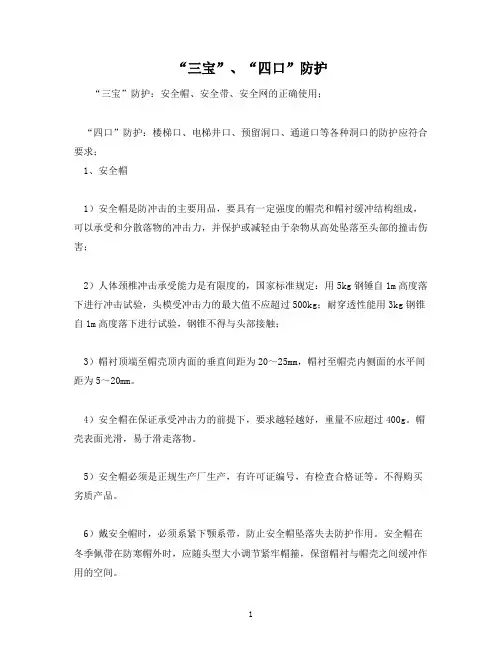 “三宝”、“四口”防护