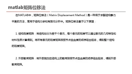 matlab矩阵位移法