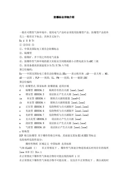 防爆标志详细介绍