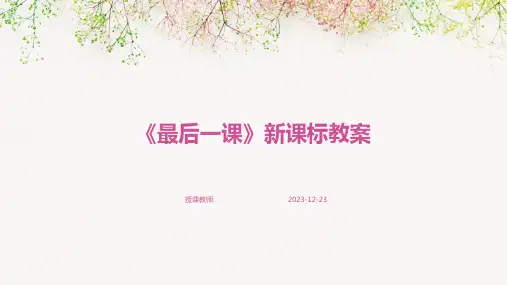 《最后一课》新课标教案