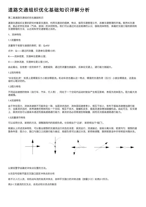 道路交通组织优化基础知识详解分析