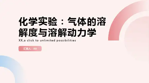 化学实验：气体的溶解度与溶解动力学