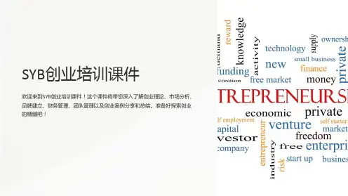 SYB创业培训课件