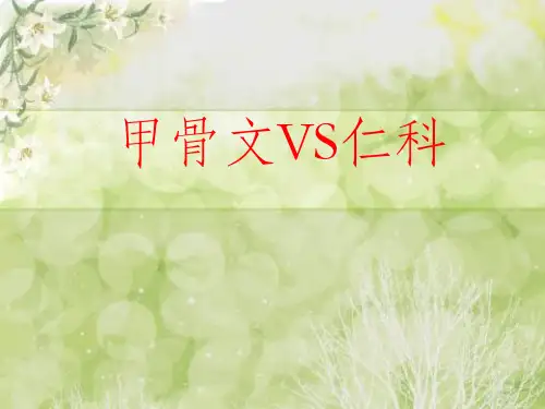 甲骨文VS仁科