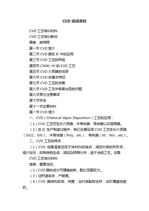 CVD培训资料