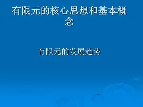 有限元的核心思想和基本概念-精选文档