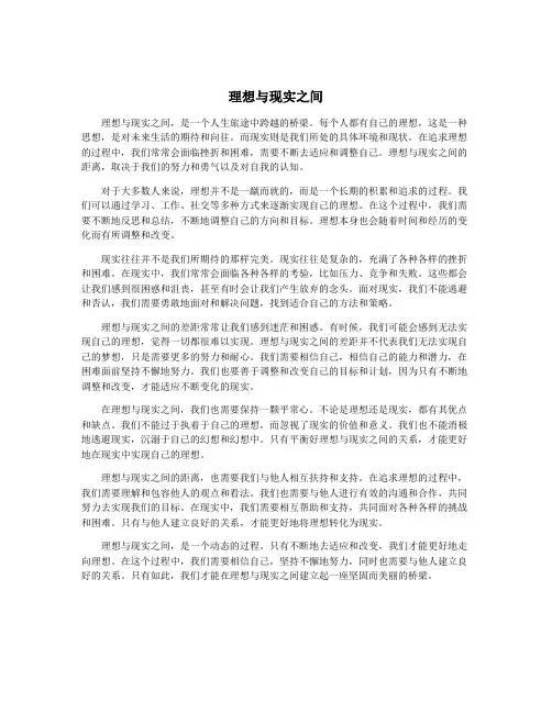 理想与现实之间