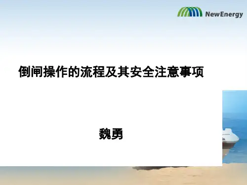 倒闸操作流程及安全注意事项
