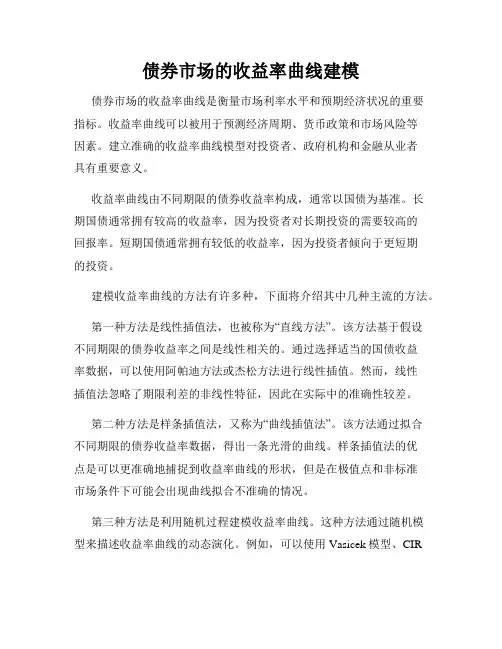 债券市场的收益率曲线建模