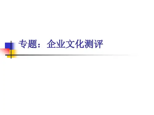 专题企业文化测评