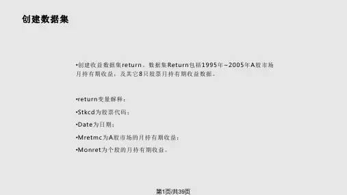 最优投资组合选择PPT课件
