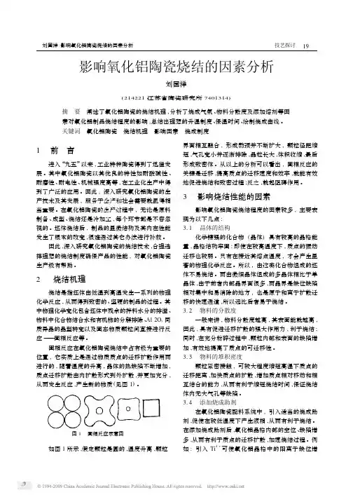 影响氧化铝陶瓷烧结的因素分析