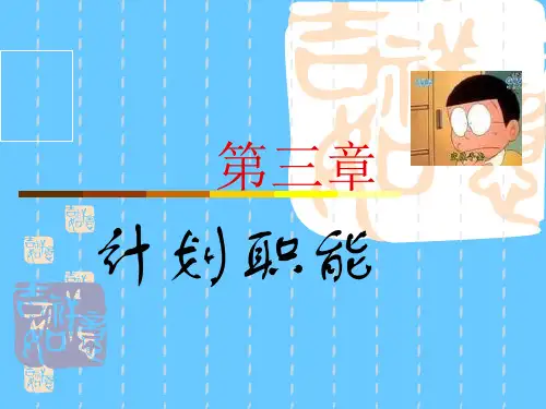 管理学--计划职能