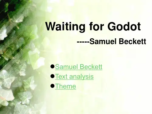 waitingforgodot等待戈多 ppt课件