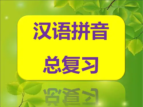 《汉语拼音总复习》教学课件