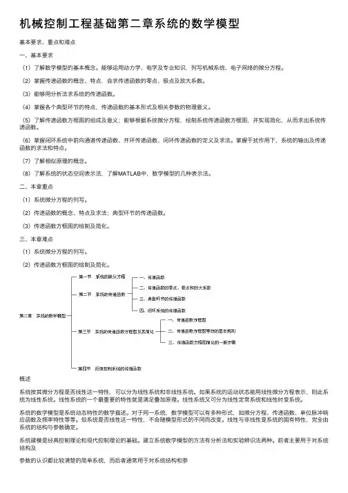 机械控制工程基础第二章系统的数学模型