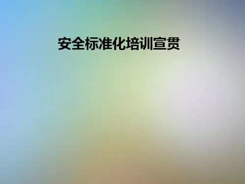安全标准化培训宣贯