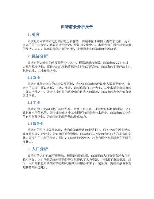 曲靖前景分析报告