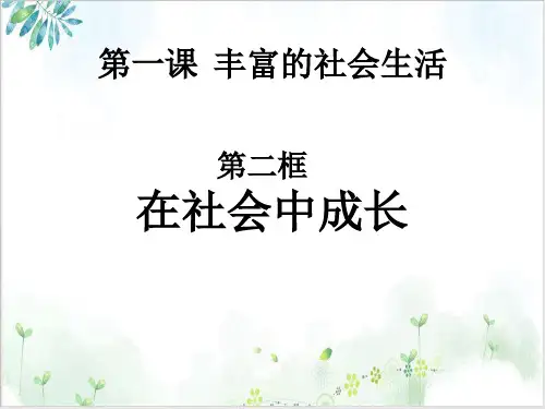 《在社会中成长》PPT-课件部编