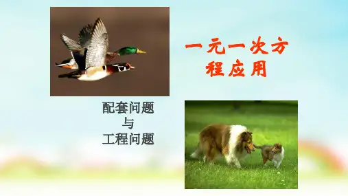 人教版七年级上册数学实际问题与一元一次方程--配套和工程问题 课件