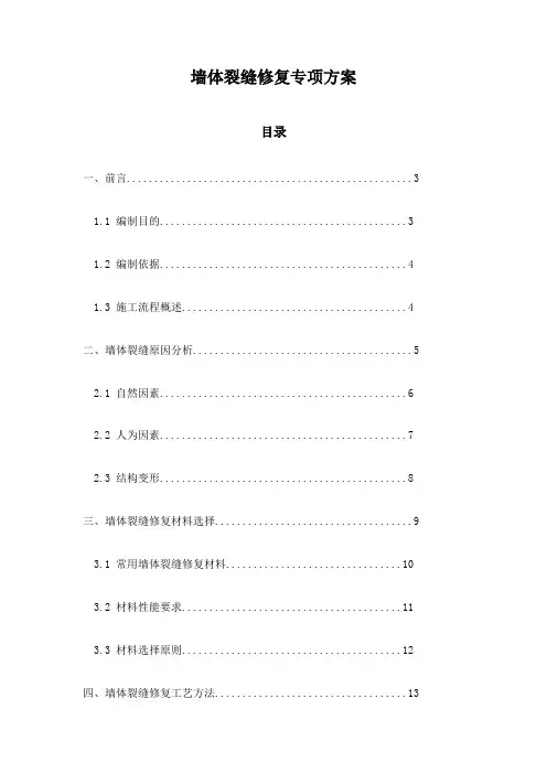 墙体裂缝修复专项方案