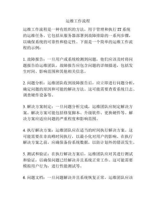 运维工作流程