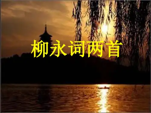 柳永词两首---精品课件