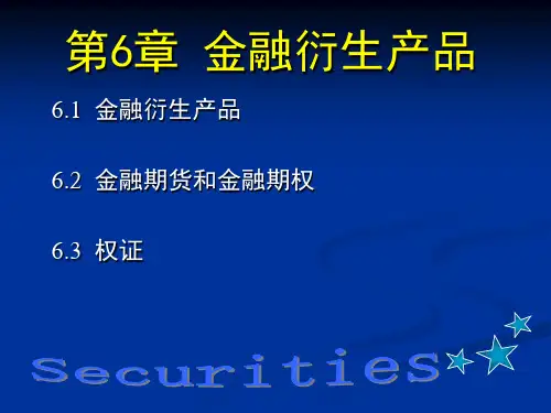 第6章金融衍生产品