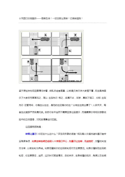 十字路口交规图示