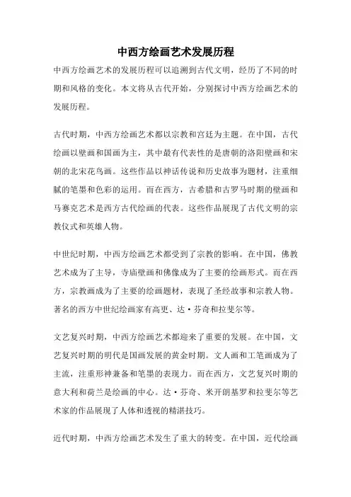 中西方绘画艺术发展历程