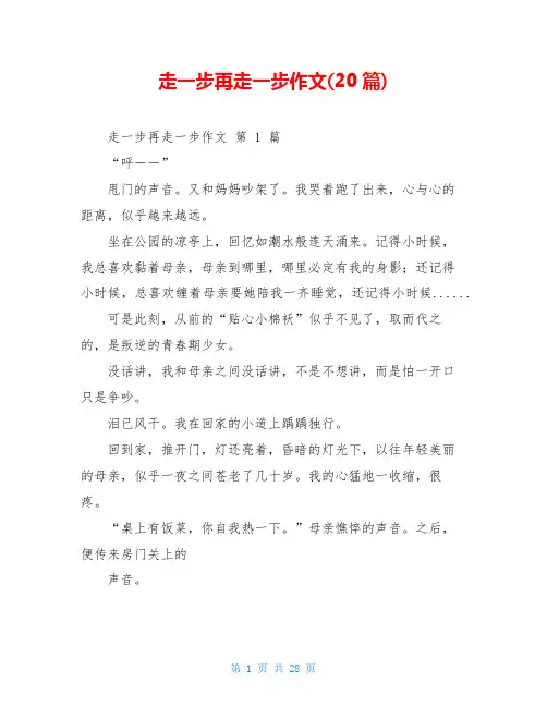 走一步再走一步作文(20篇)