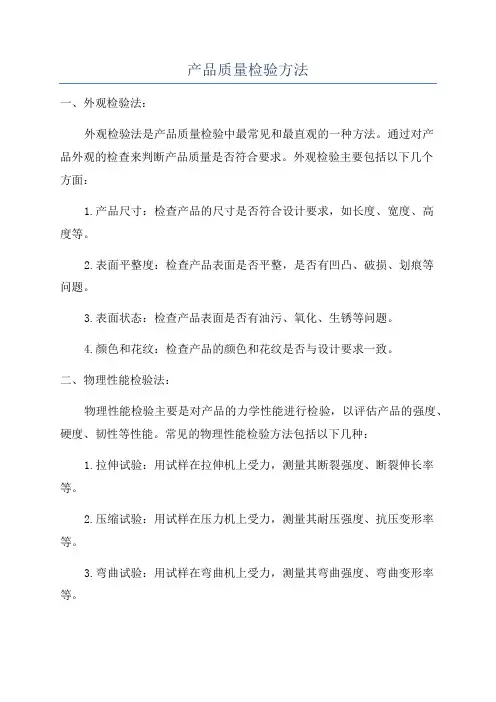 产品质量检验方法