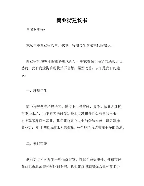 商业街建议书
