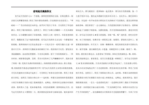 仿写走月亮的作文