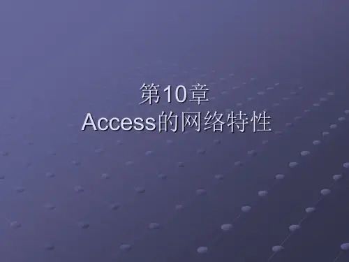 chapter10 Access的网络特性