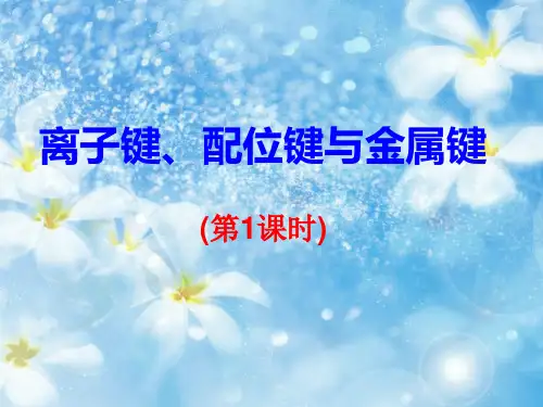 离子键PPT多媒体教学课件